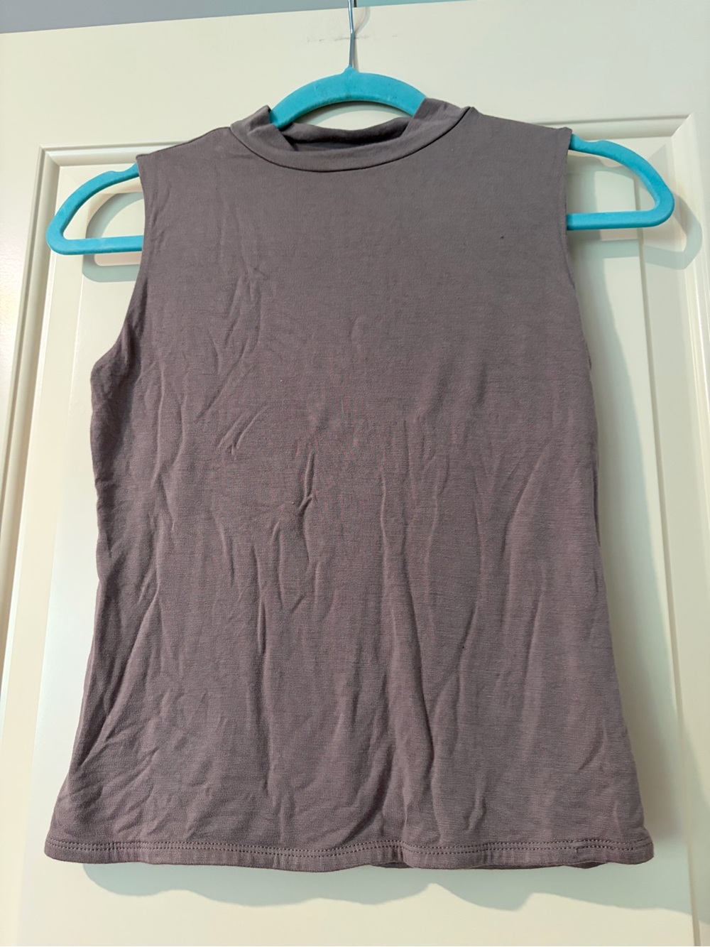 Wasabi & Mint Brown Mock Neck Sleeveless Tank Top Size S